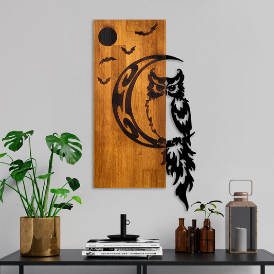 Drvena zidna dekoracija Owl