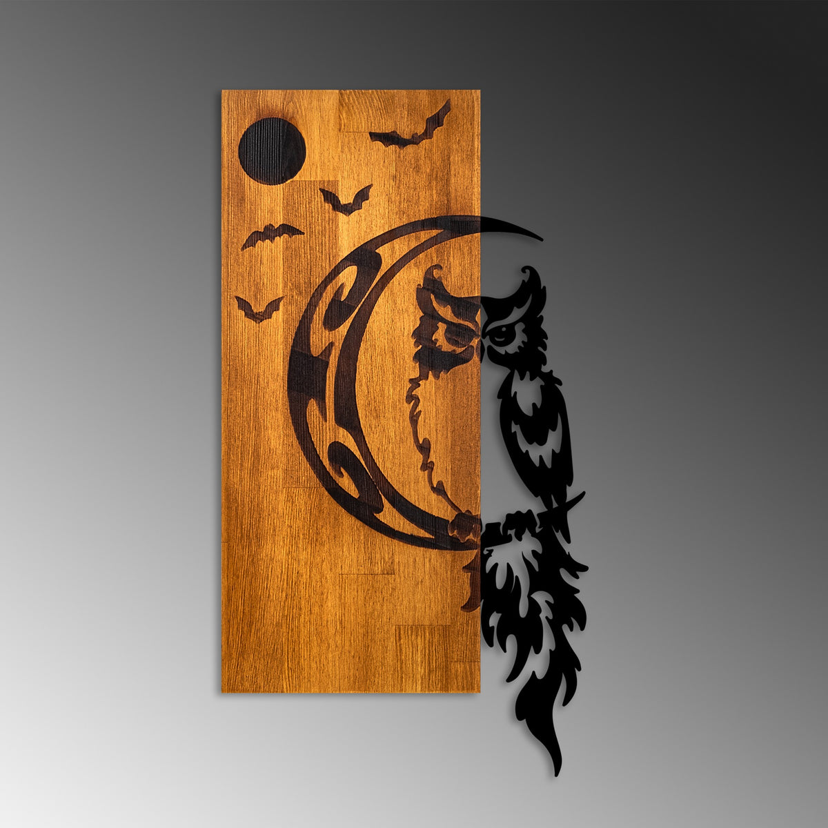 Drvena zidna dekoracija Owl