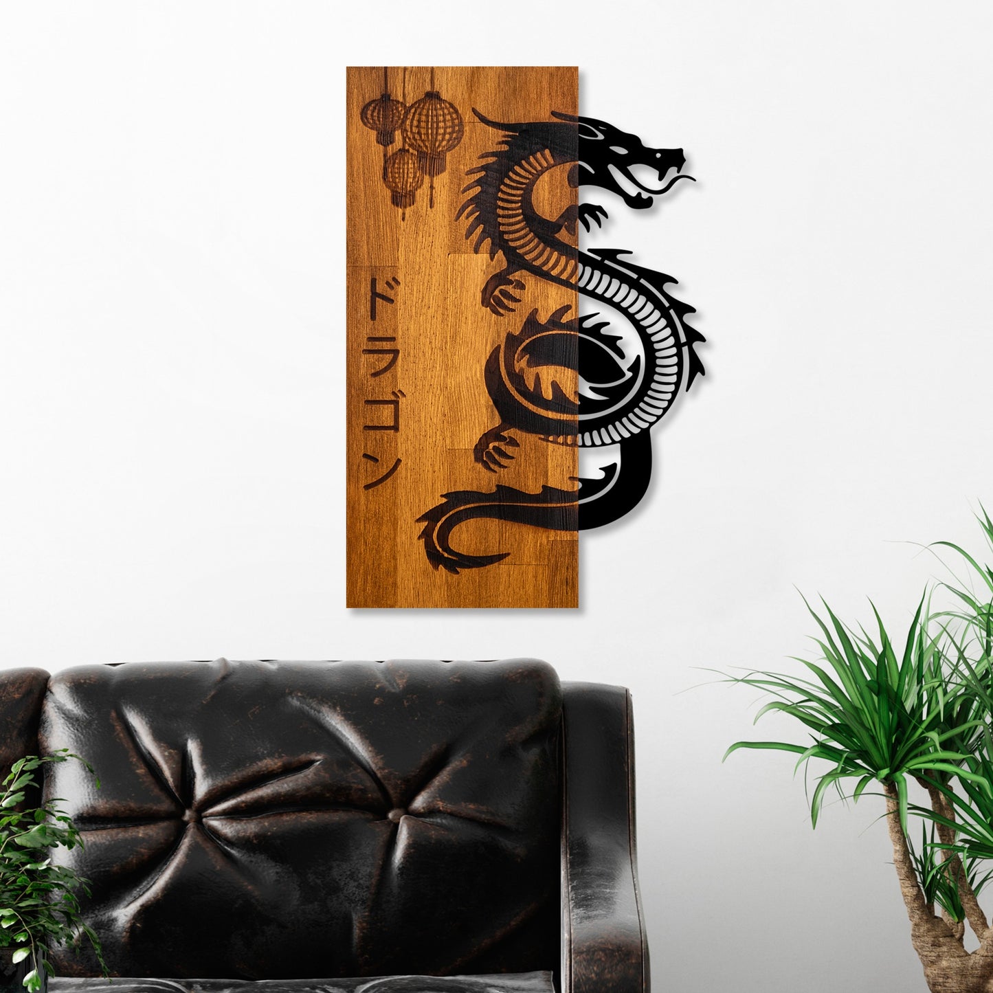 Drvena zidna dekoracija Dragon