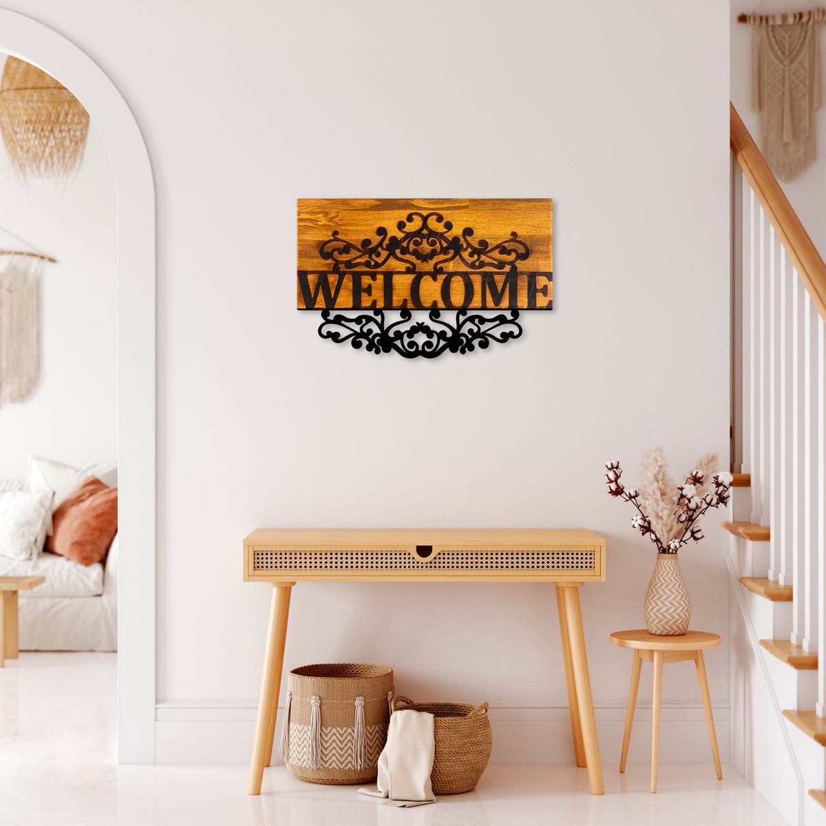 Drvena zidna dekoracija Welcome