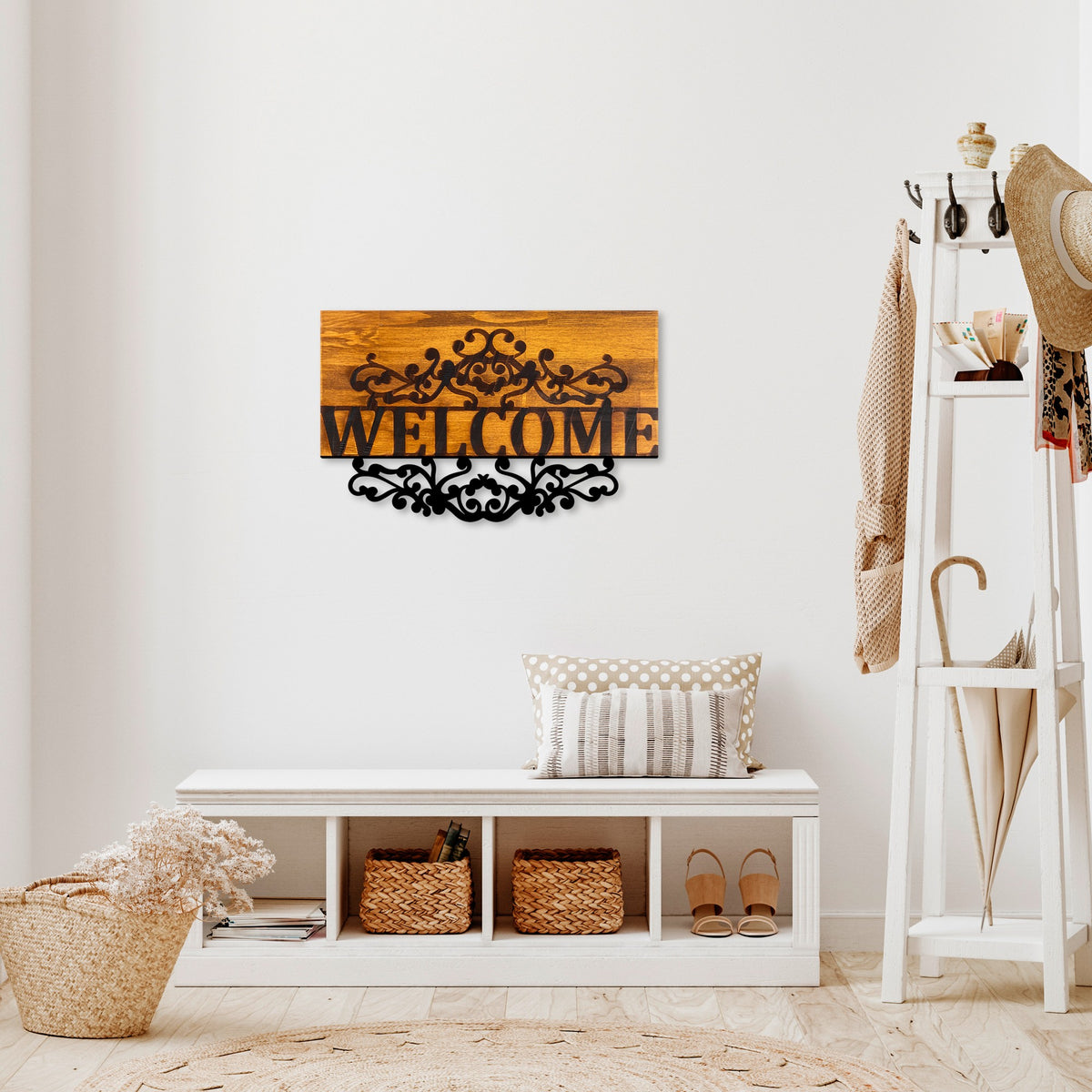 Drvena zidna dekoracija Welcome