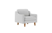 Sofa sa jednim sjedištem 509, boja šljunka, orah