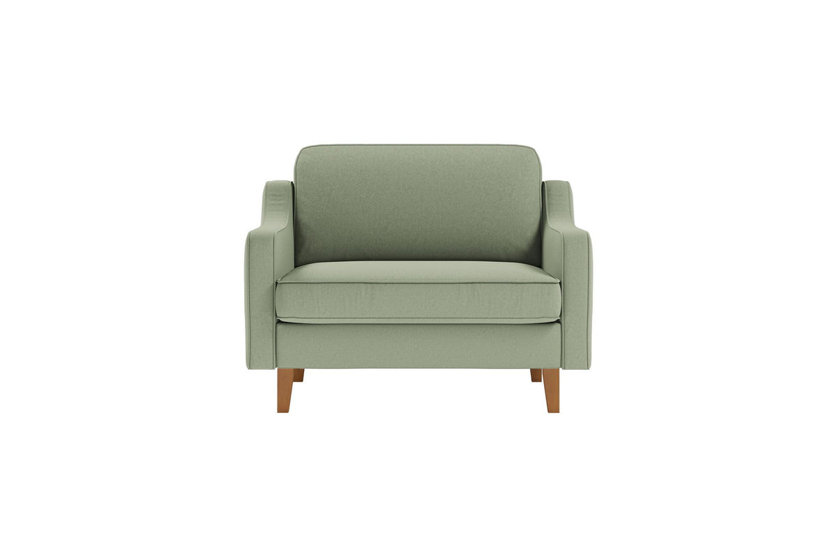 Jednosjedna sofa 615, morskozelena, orah