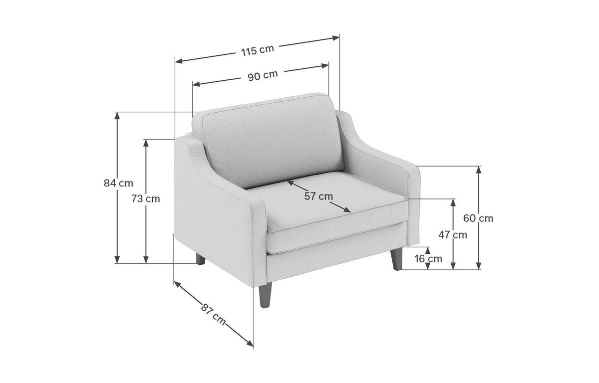 1-sjedna sofa 677, obsidijan, orah