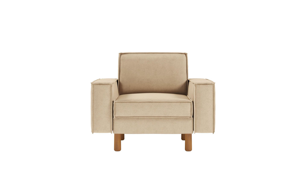 Jednosjedna sofa 216, pijesak, orah