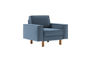 Jednosjedna sofa 285, Ocean Blue, orah