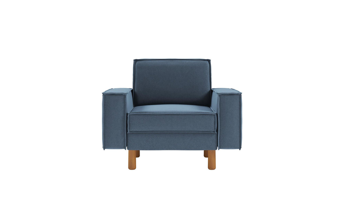 Jednosjedna sofa 285, Ocean Blue, orah