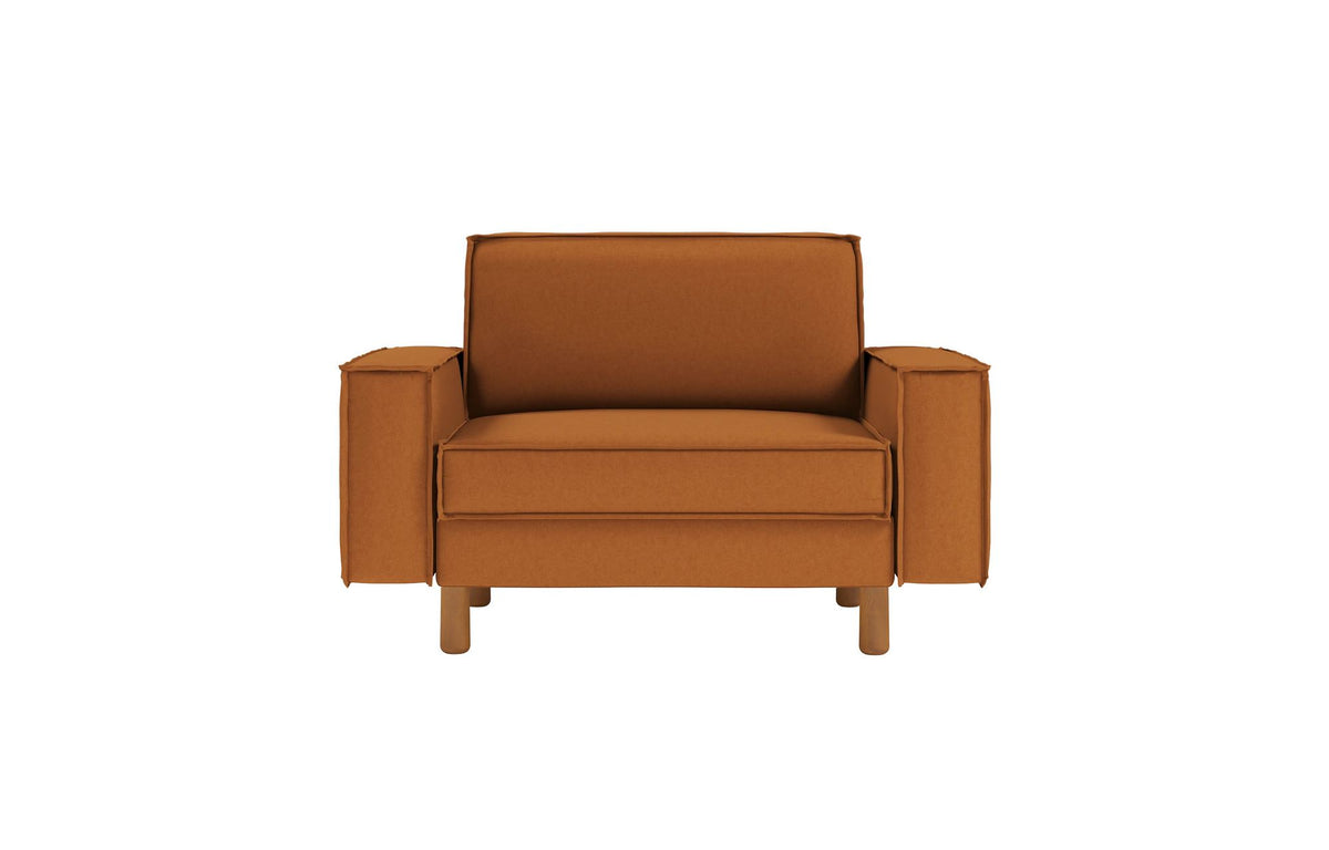 Jednosjedna sofa 391, karamel, orah
