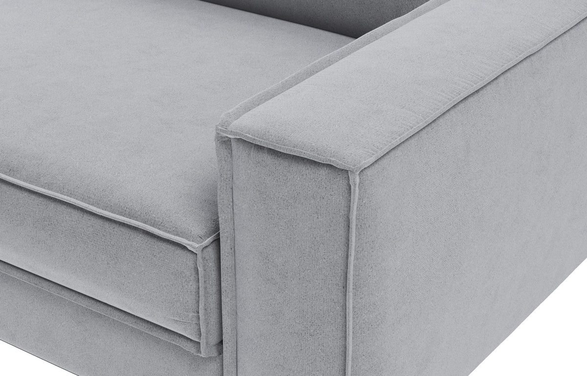 Jednosjedna sofa 438, maglovito siva, orah