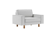 Jednosjedna sofa 469, boja šljunka, orah