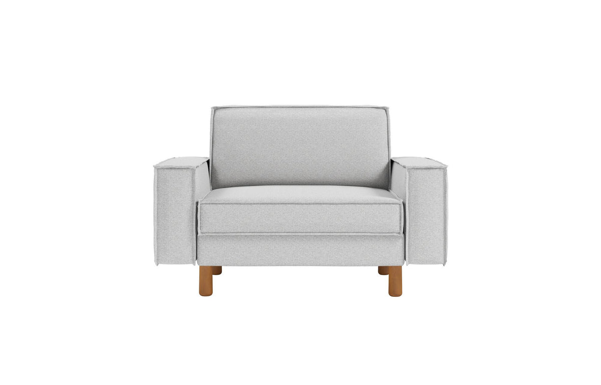 Jednosjedna sofa 469, boja šljunka, orah