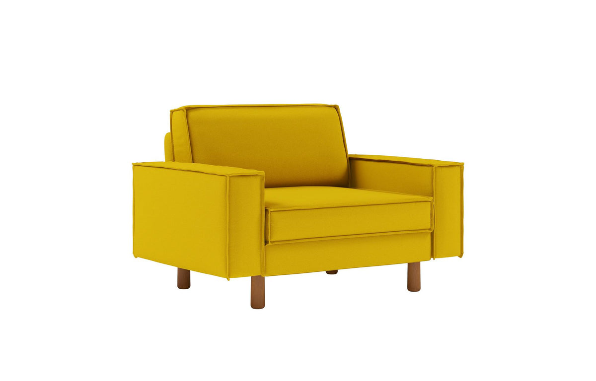 Jednosjedna sofa 490, suncokret, orah