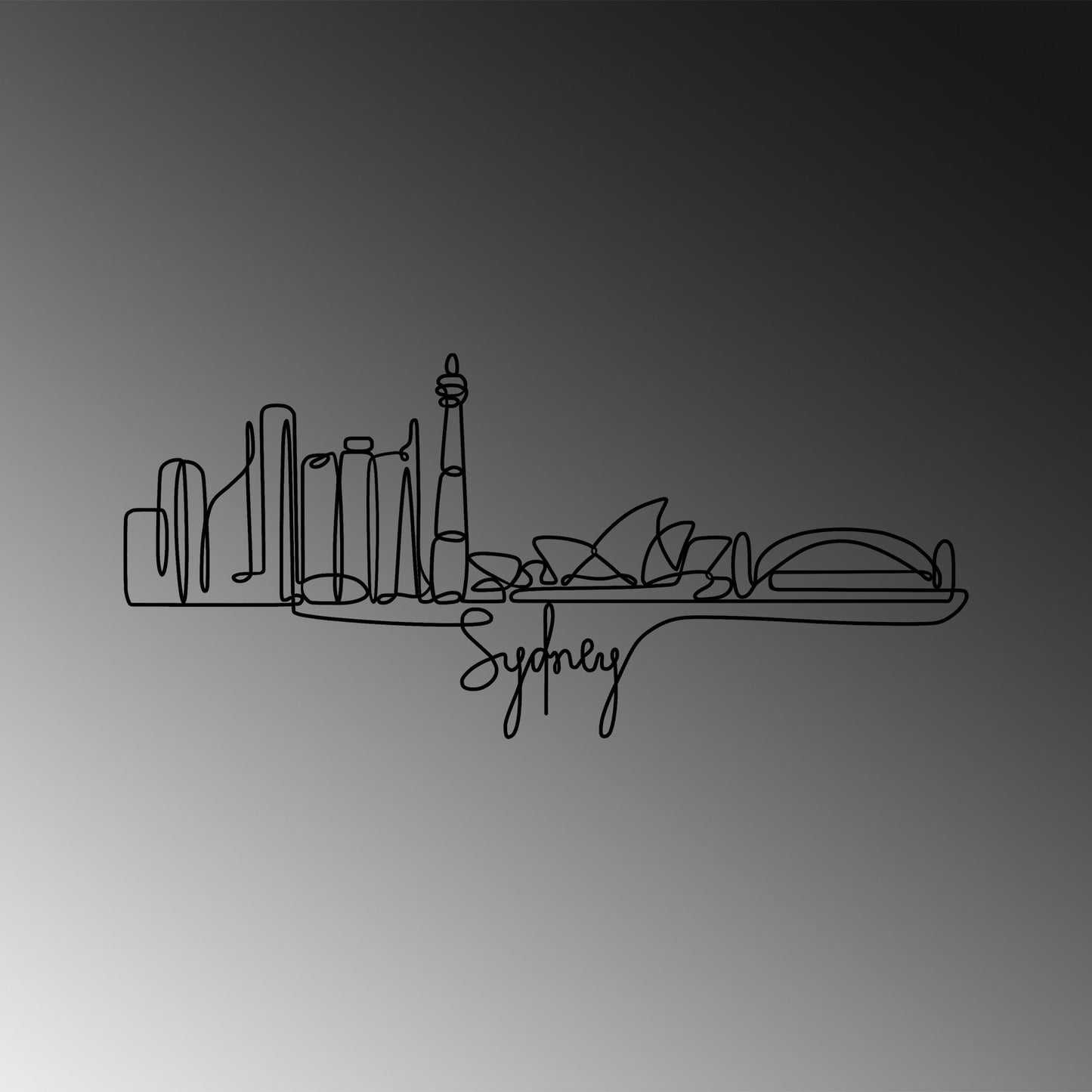 Metalna zidna dekoracija Sydney