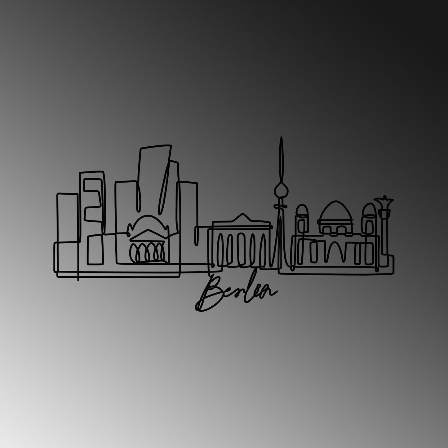 Metalna zidna dekoracija Berlin