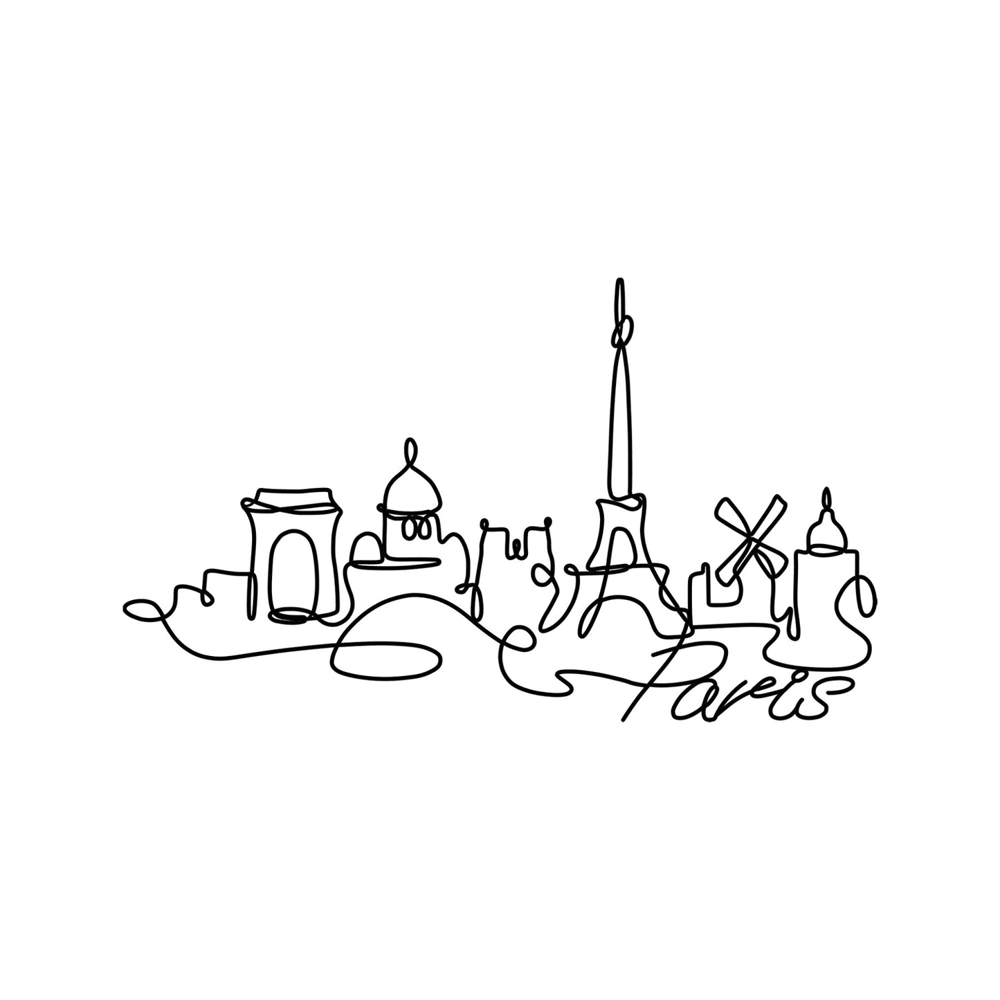 Metalna zidna dekoracija Paris