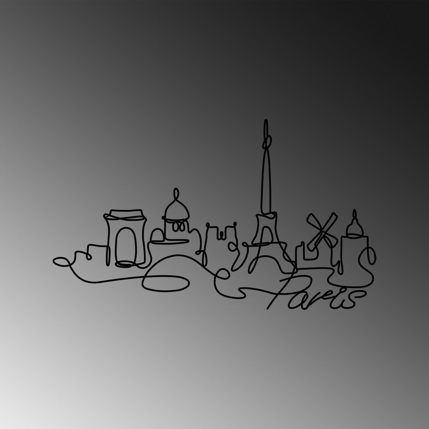 Metalna zidna dekoracija Paris