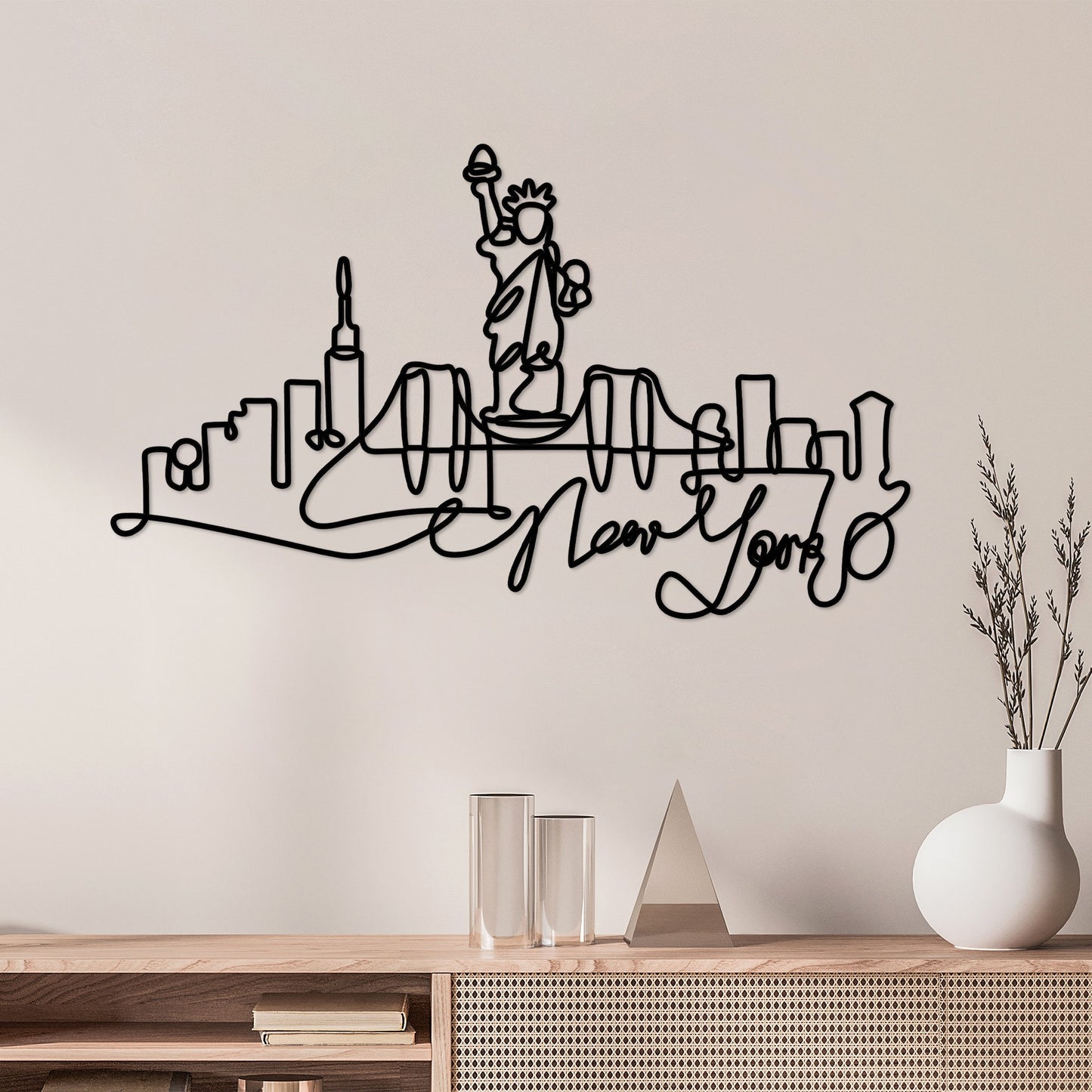 Metalna zidna dekoracija Newyork