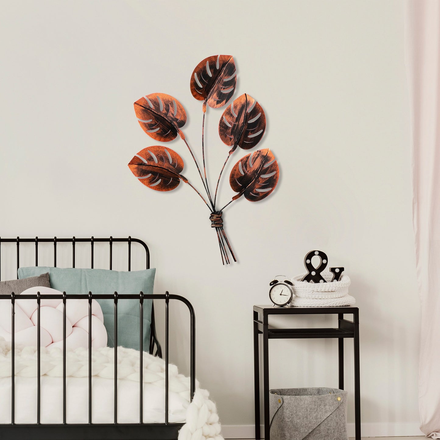 Metalna zidna dekoracija Monstera 2 - Copper