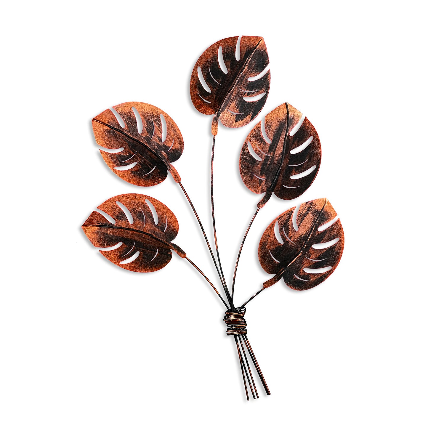 Metalna zidna dekoracija Monstera 2 - Copper