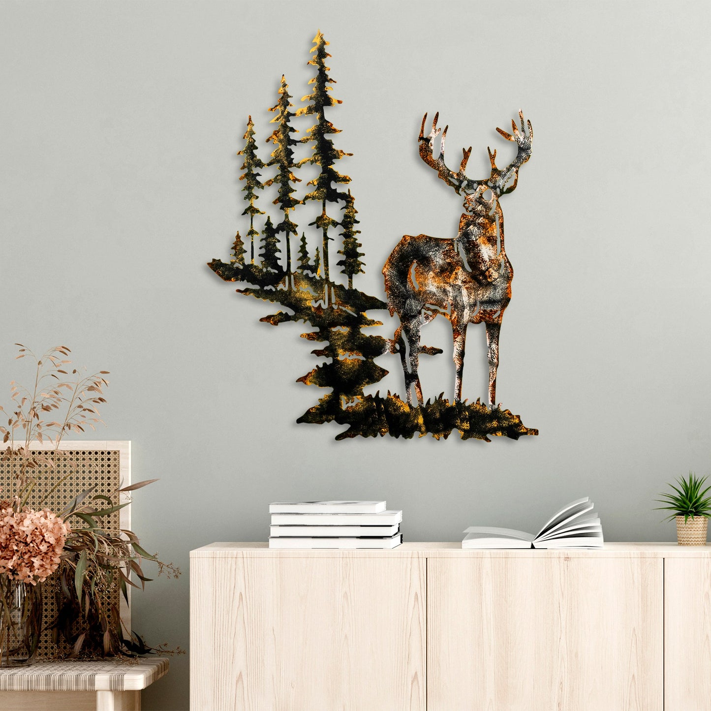 Metalna zidna dekoracija Deer 3
