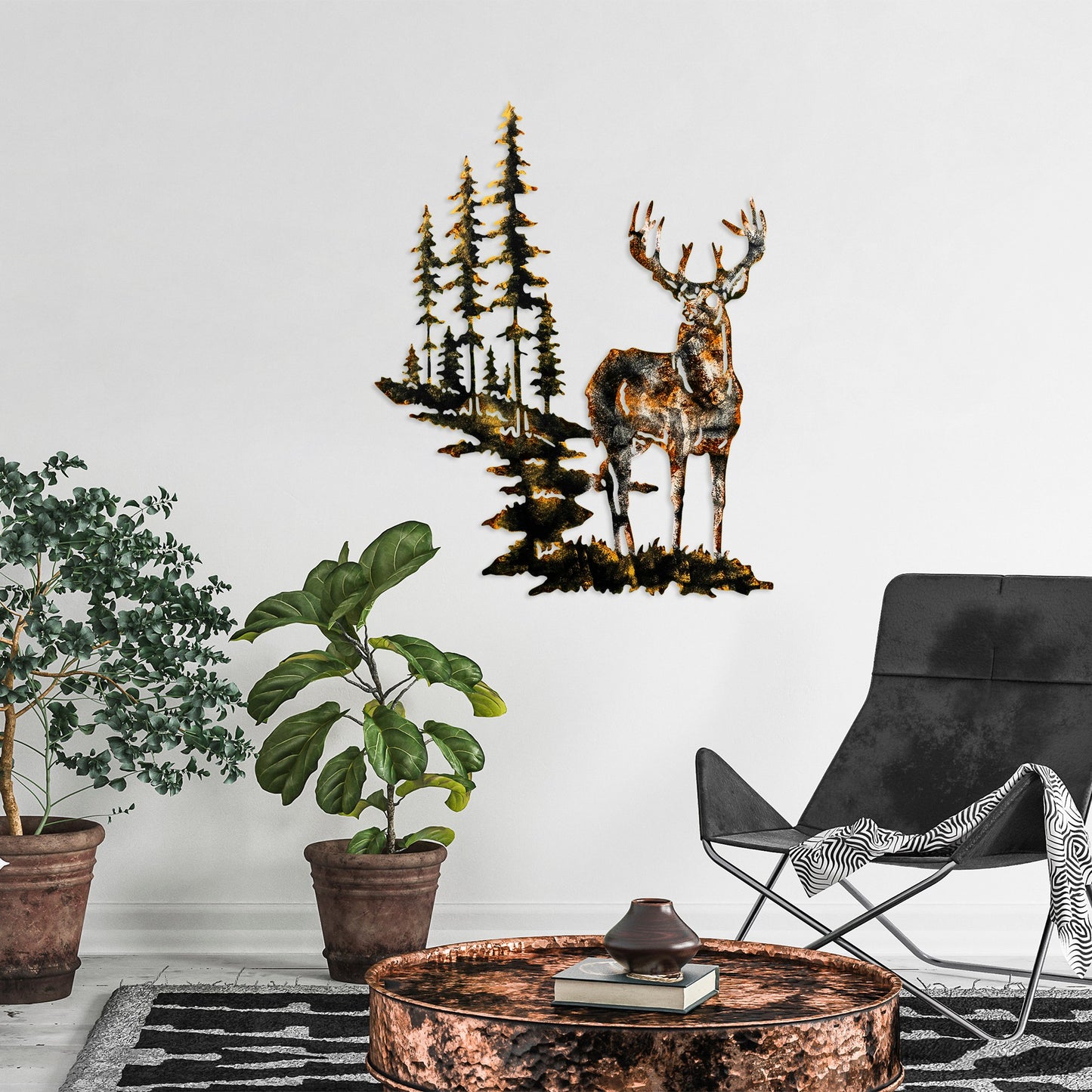 Metalna zidna dekoracija Deer 3