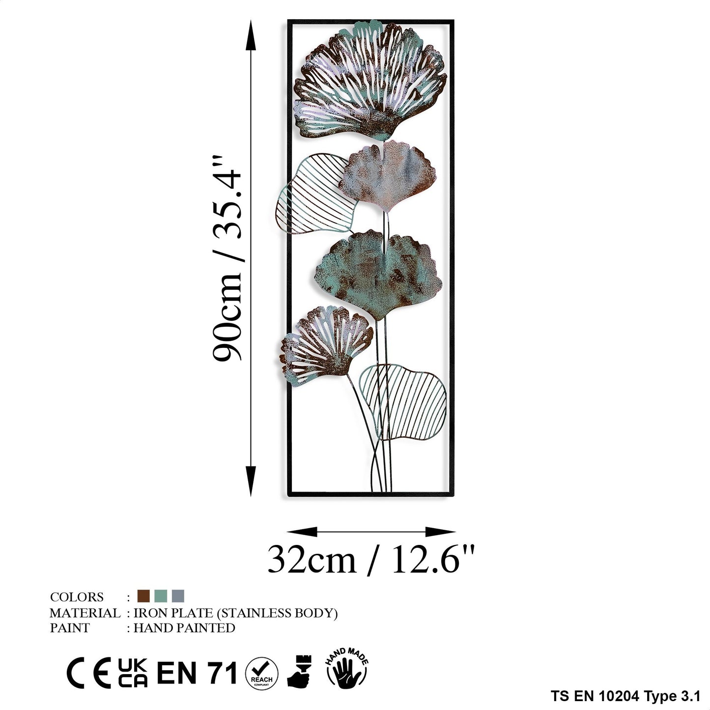 Metalna zidna dekoracija Fig 3