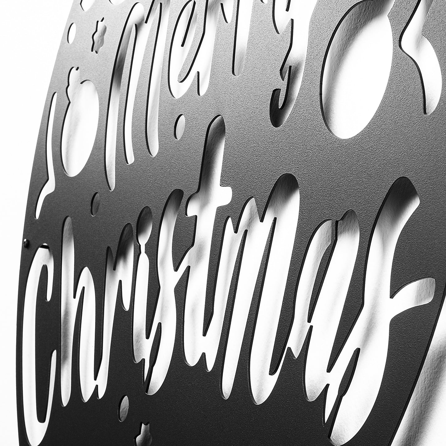Metalna zidna dekoracija, XMASBLACK - 007