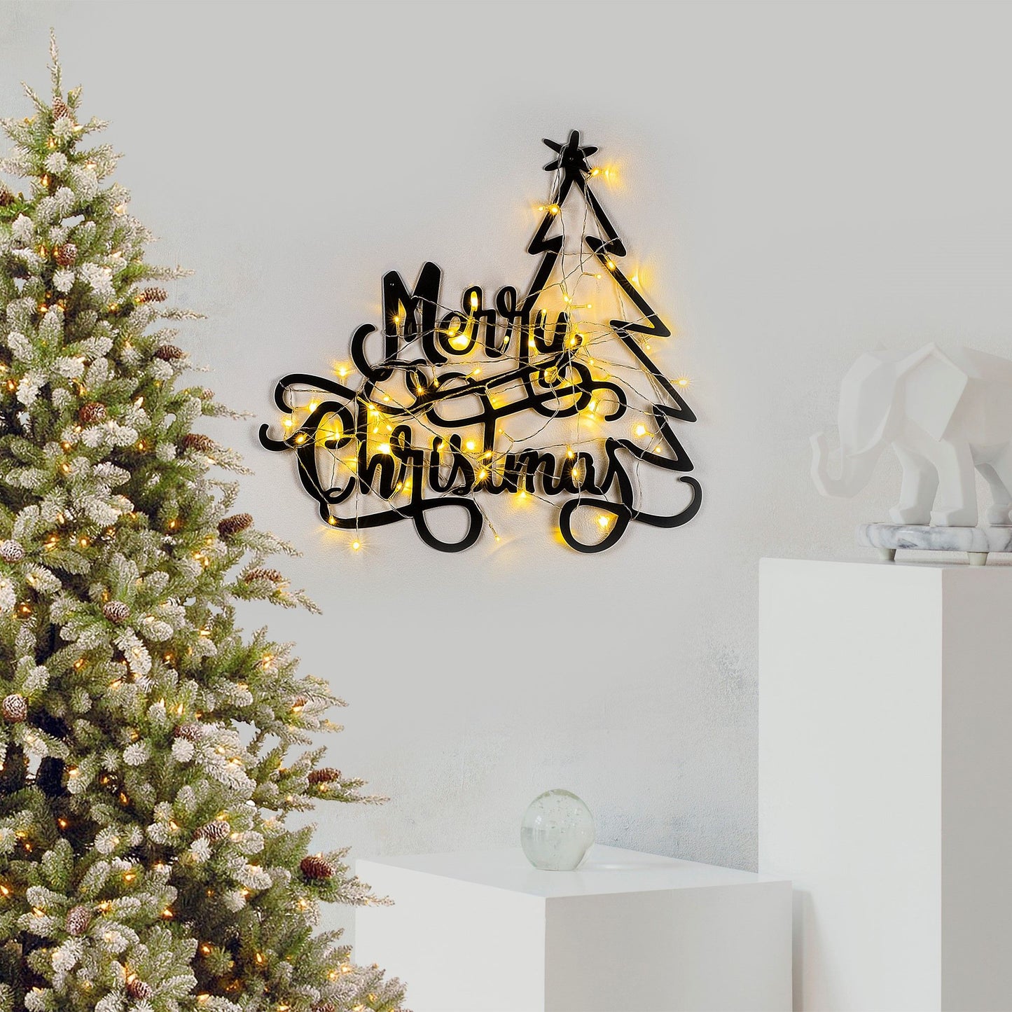 Metalna zidna dekoracija, XMASBLACK - 008