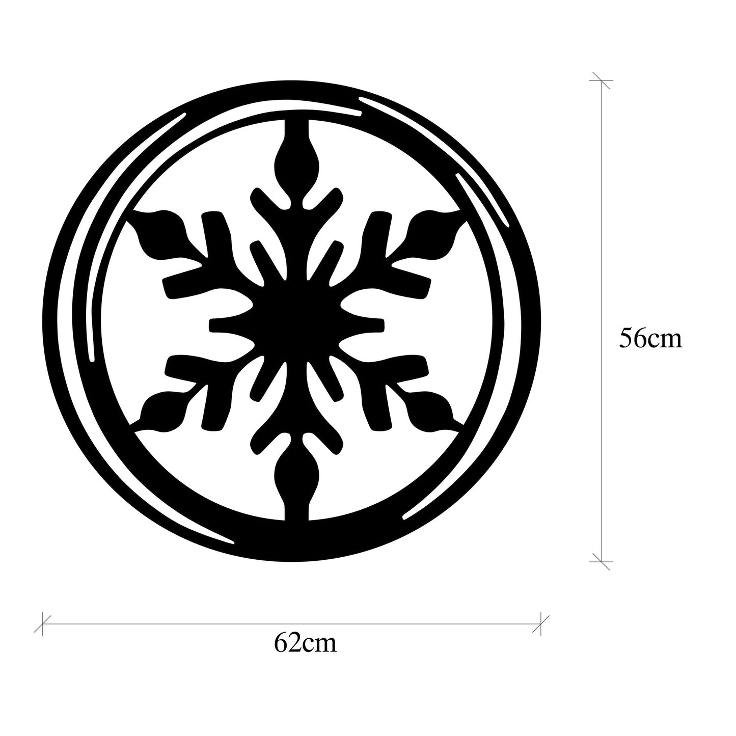 Metalna zidna dekoracija, XMASBLACK - 020