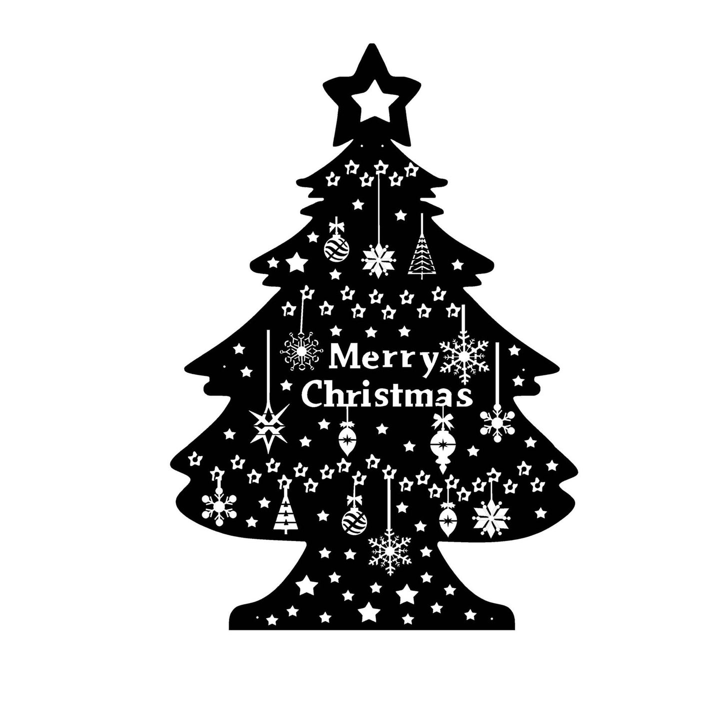 Metalna zidna dekoracija, XMASBLACK - 031