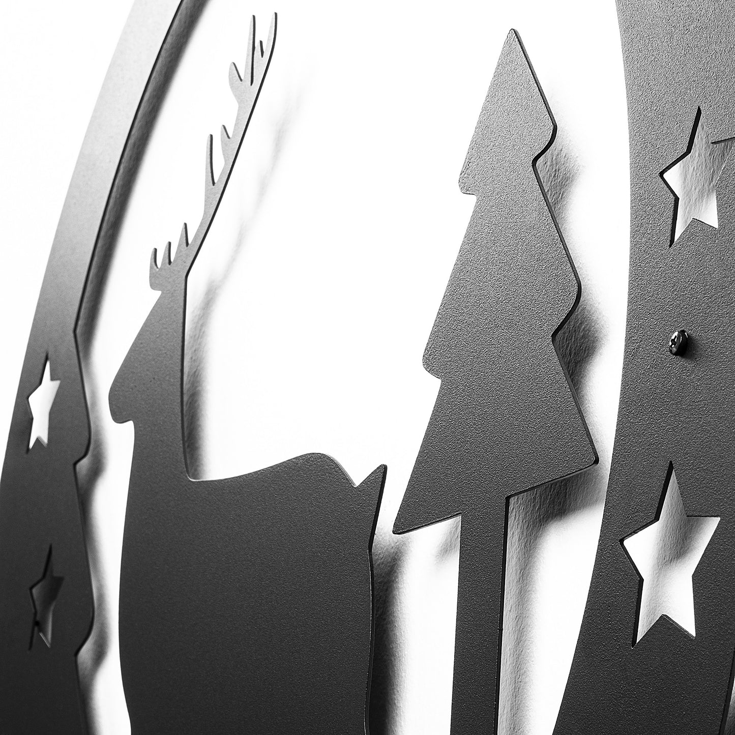 Metalna zidna dekoracija, XMASBLACK - 032
