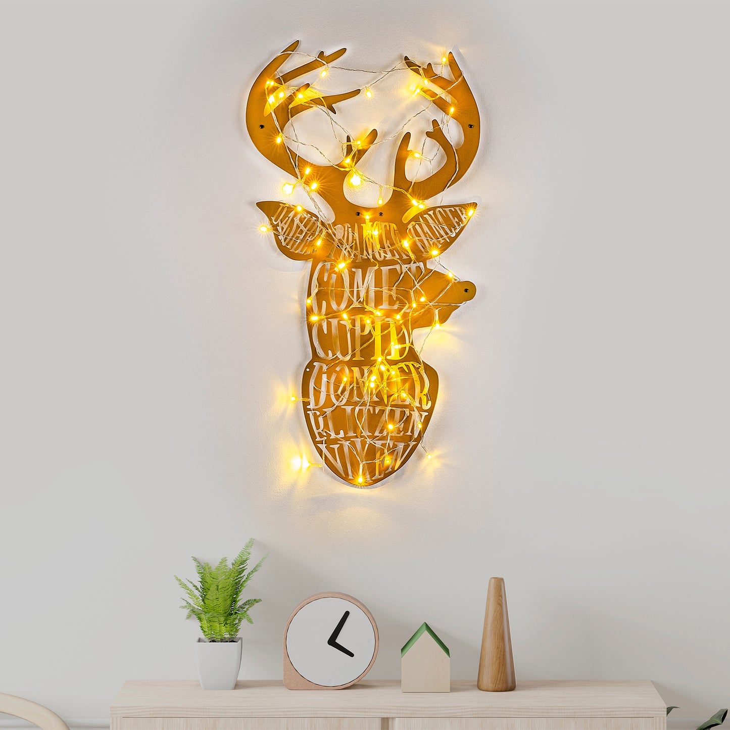 Metalna zidna dekoracija, XMASGOLD - 003