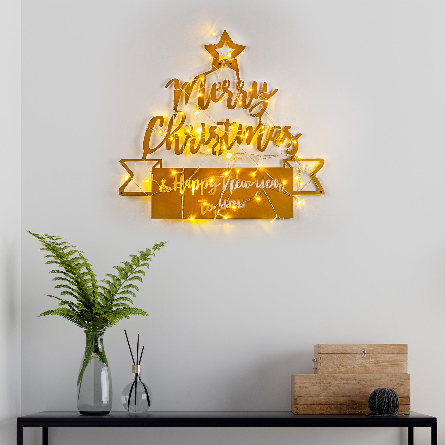 Metalna zidna dekoracija, XMASGOLD - 004