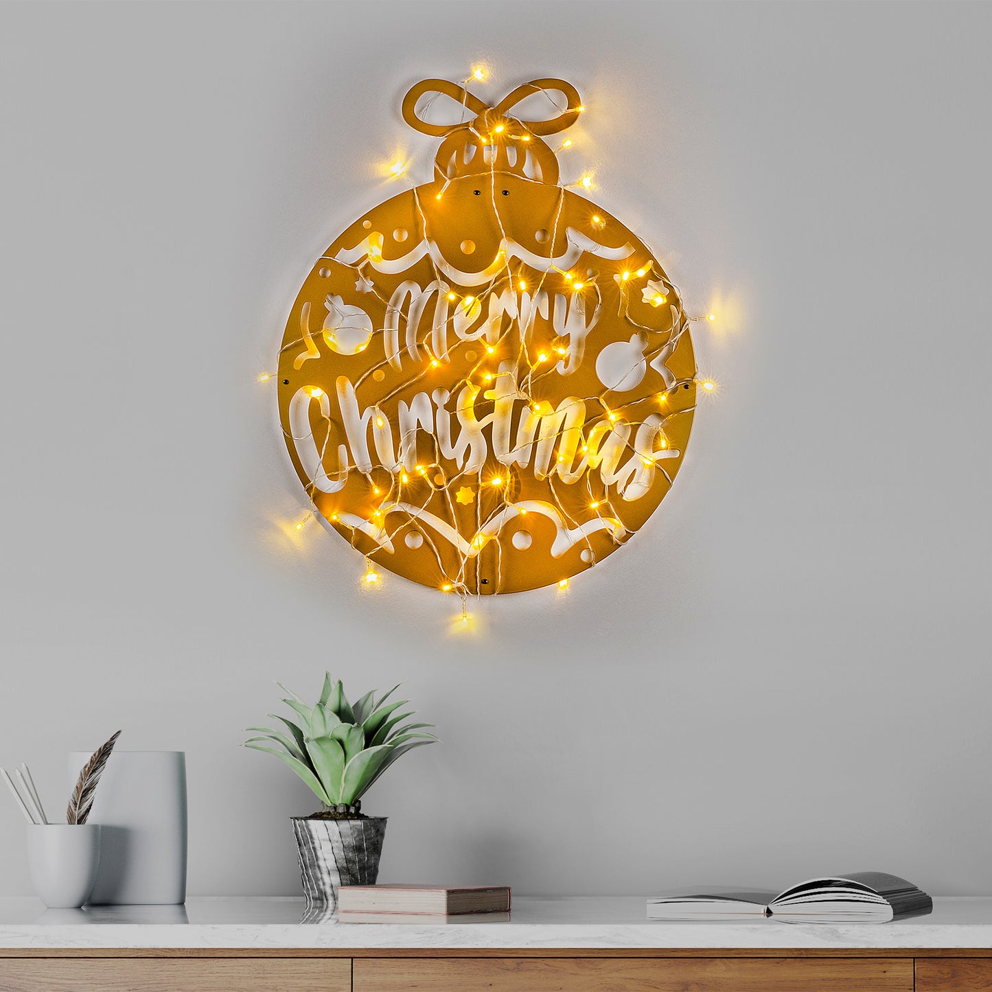 Metalna zidna dekoracija, XMASGOLD - 007