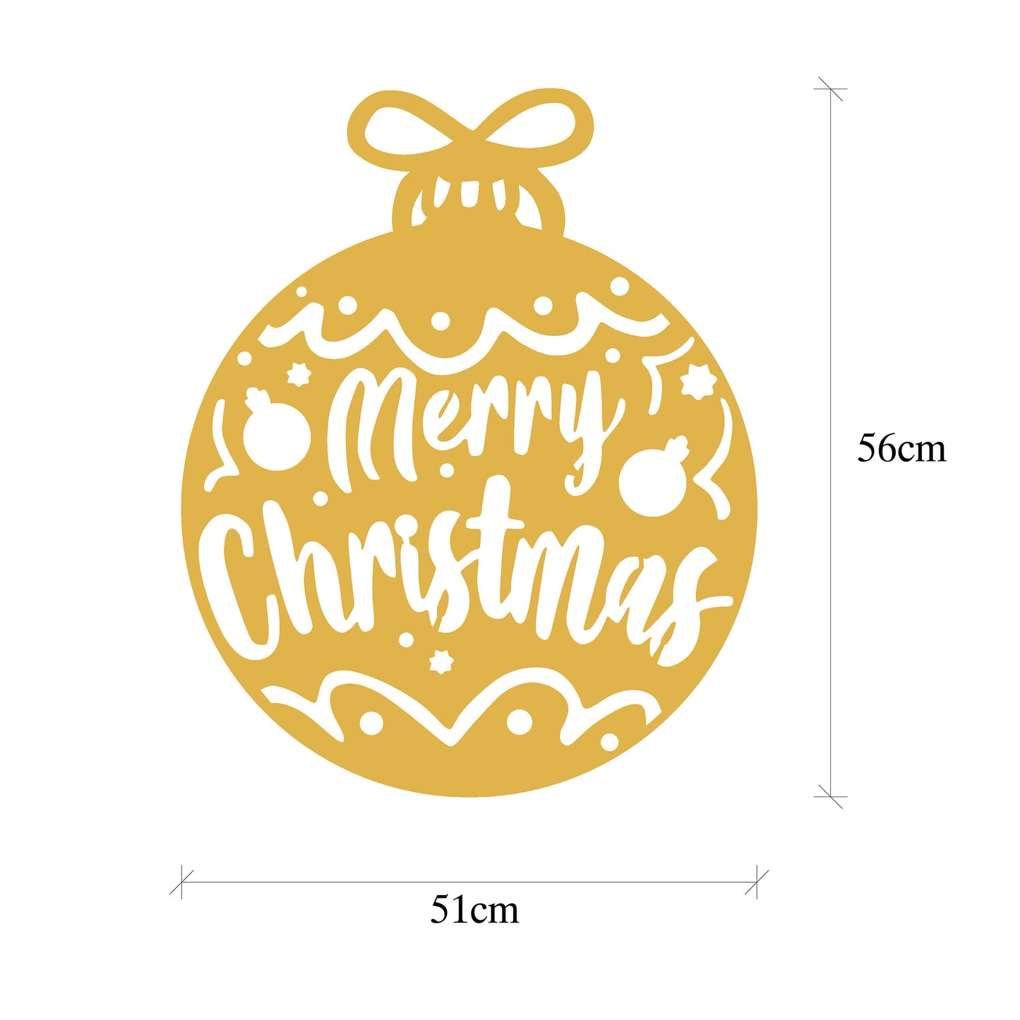 Metalna zidna dekoracija, XMASGOLD - 007