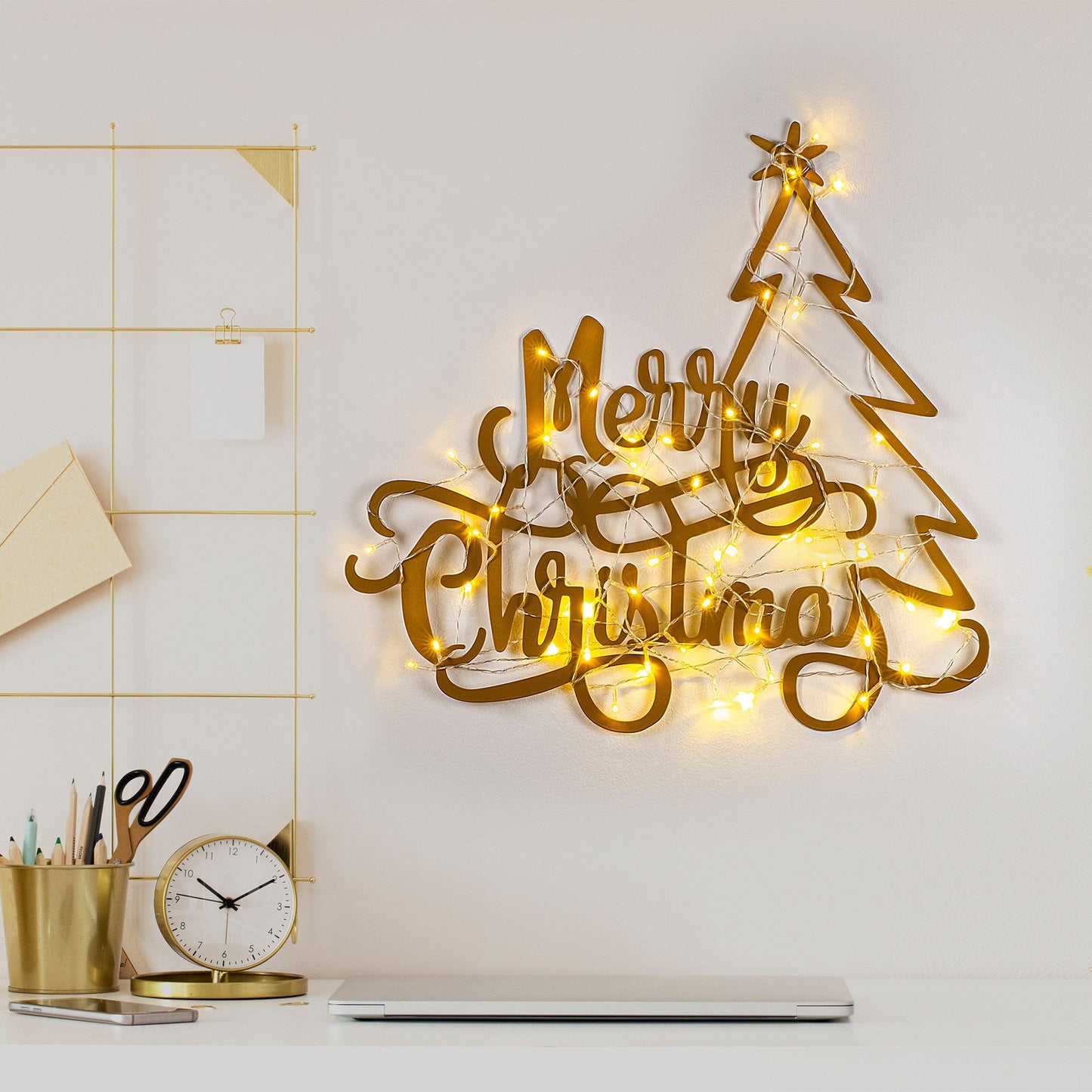 Metalna zidna dekoracija, XMASGOLD - 008
