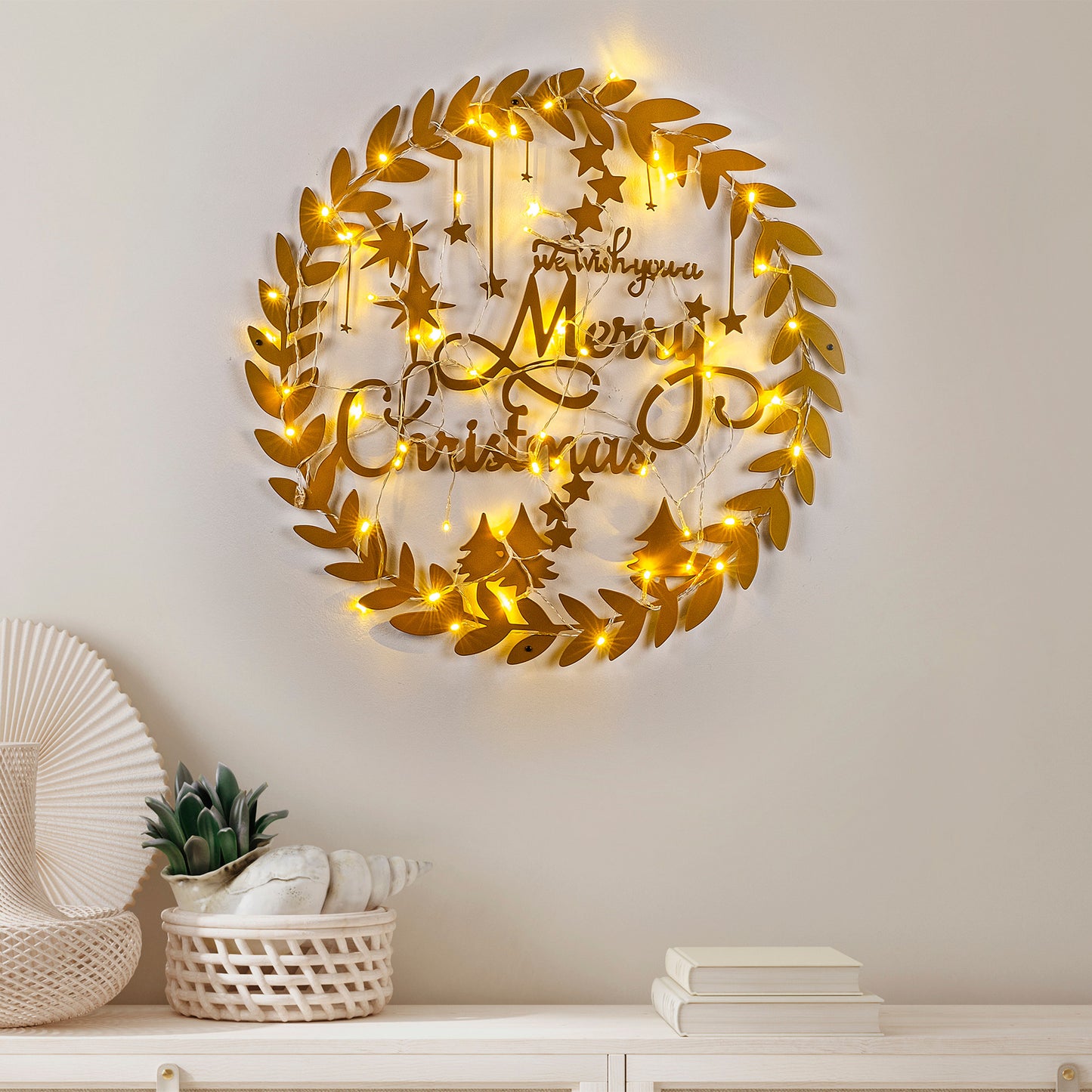 Metalna zidna dekoracija, XMASGOLD - 010