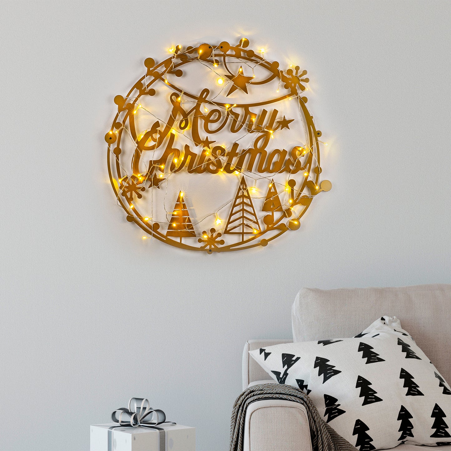 Metalna zidna dekoracija, XMASGOLD - 021
