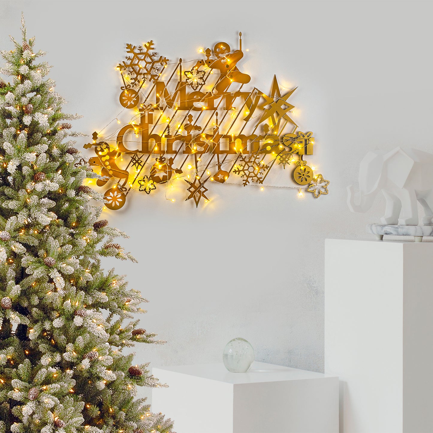Metalna zidna dekoracija, XMASGOLD - 023