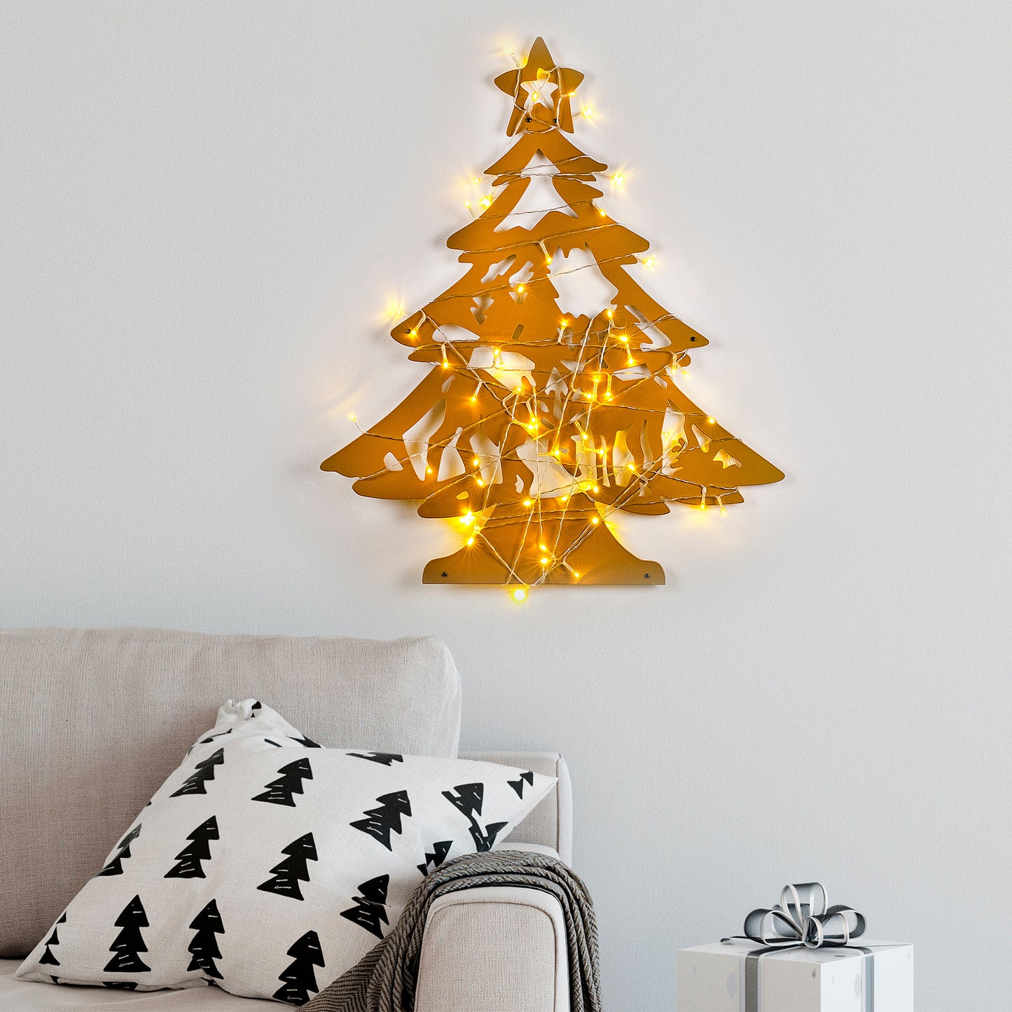 Metalna zidna dekoracija, XMASGOLD - 024