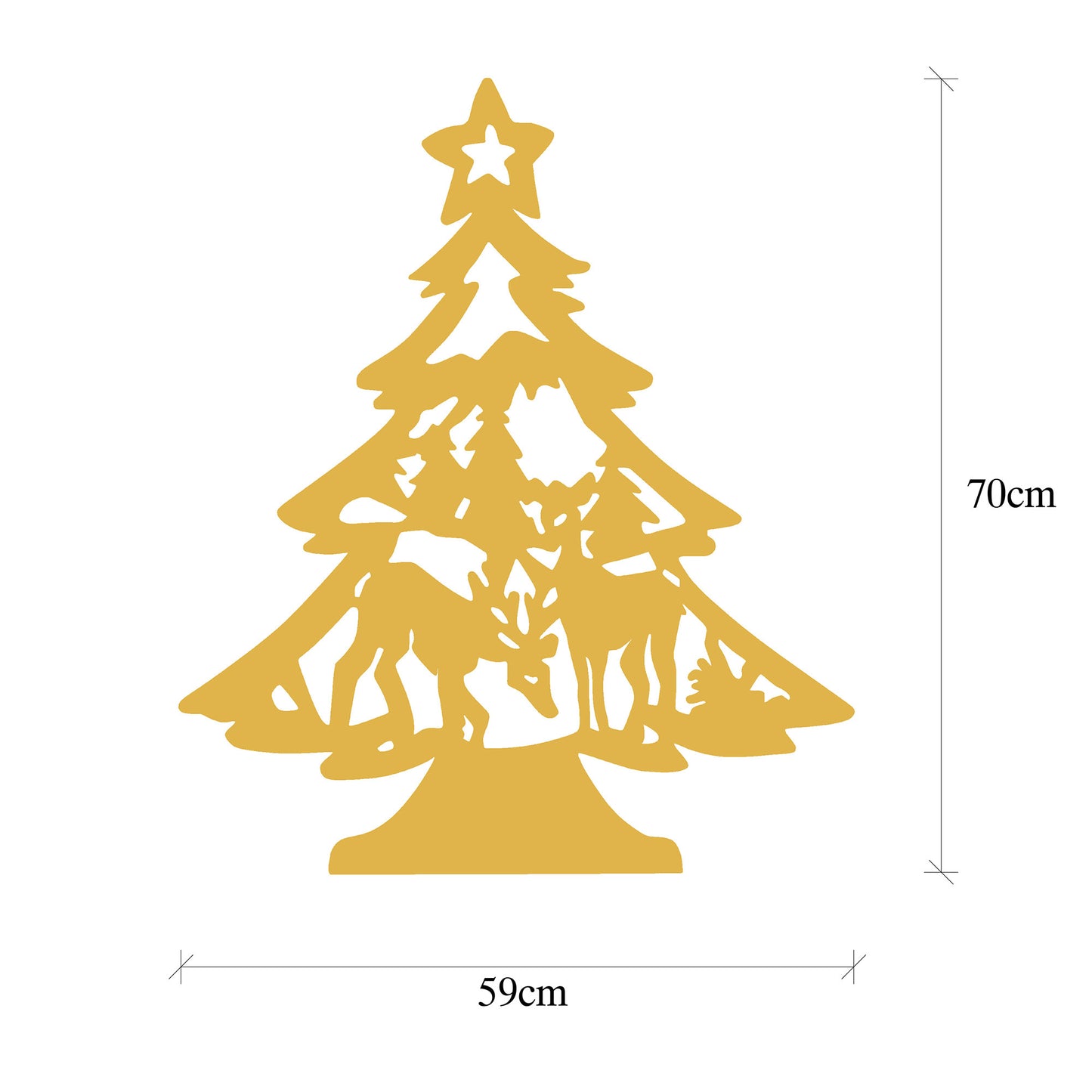 Metalna zidna dekoracija, XMASGOLD - 024