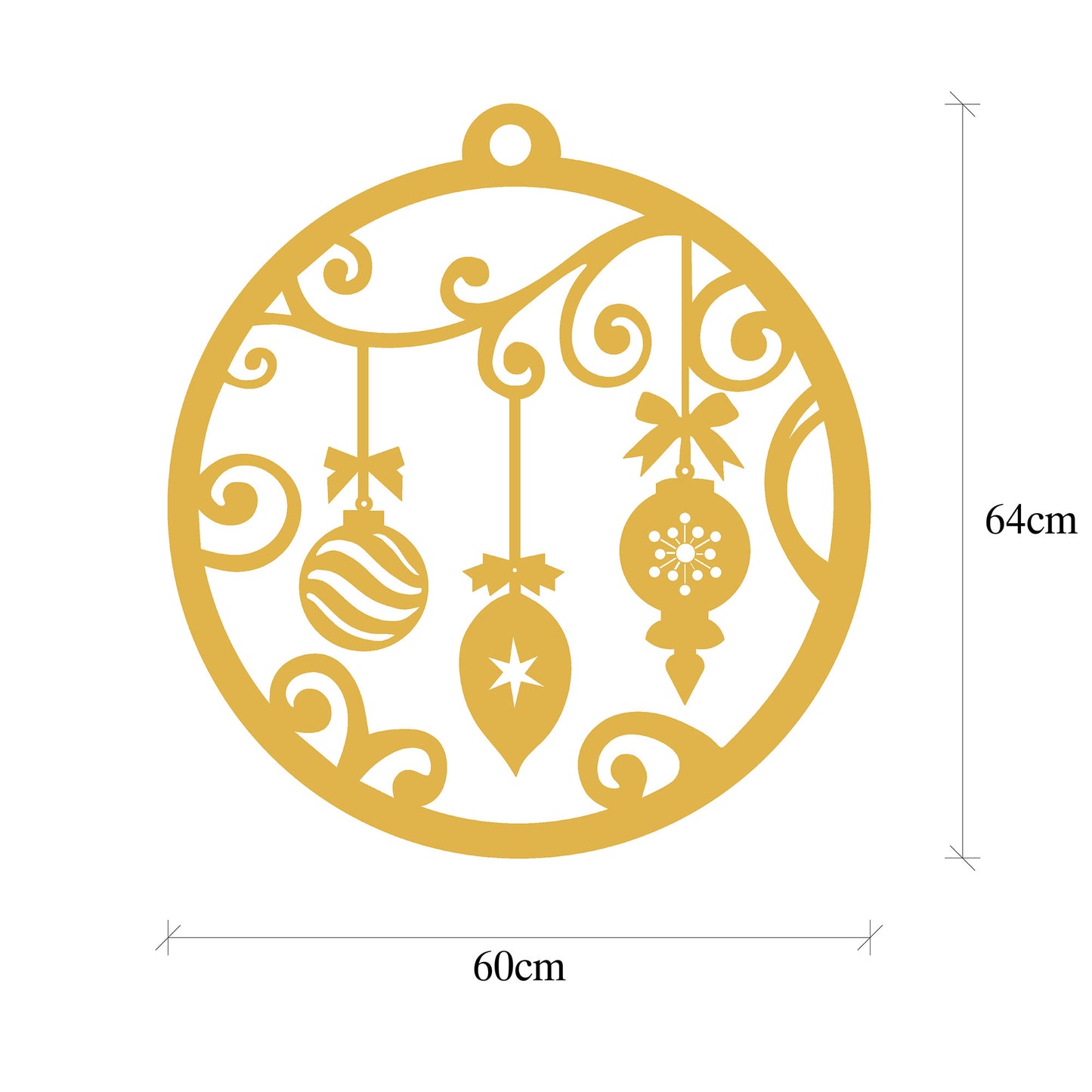 Metalna zidna dekoracija, XMASGOLD - 028