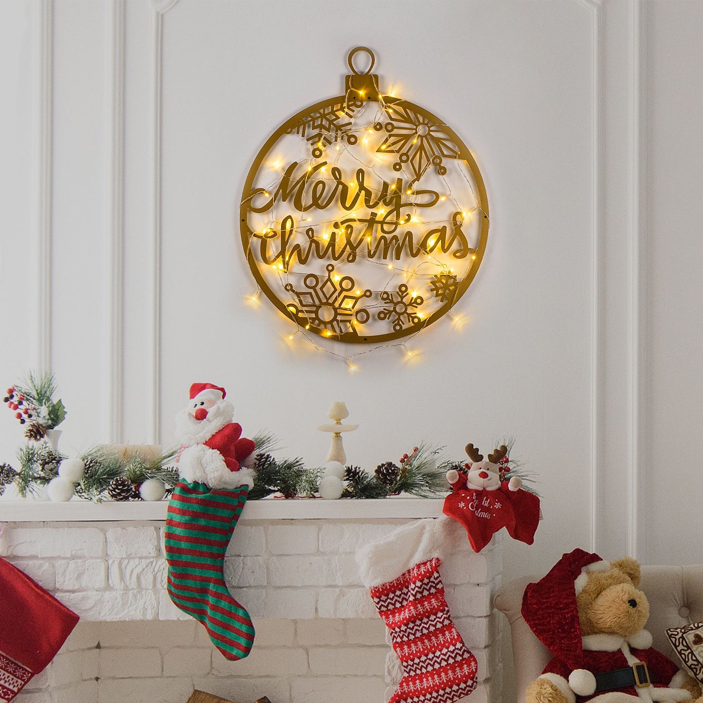 Metalna zidna dekoracija, XMASGOLD - 030
