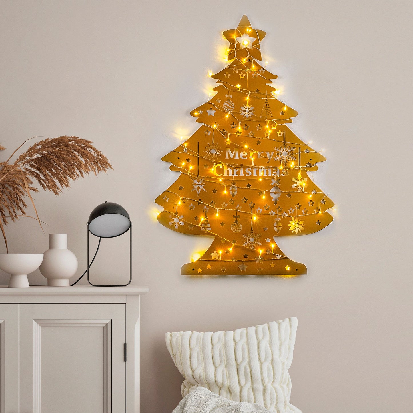 Metalna zidna dekoracija, XMASGOLD - 031
