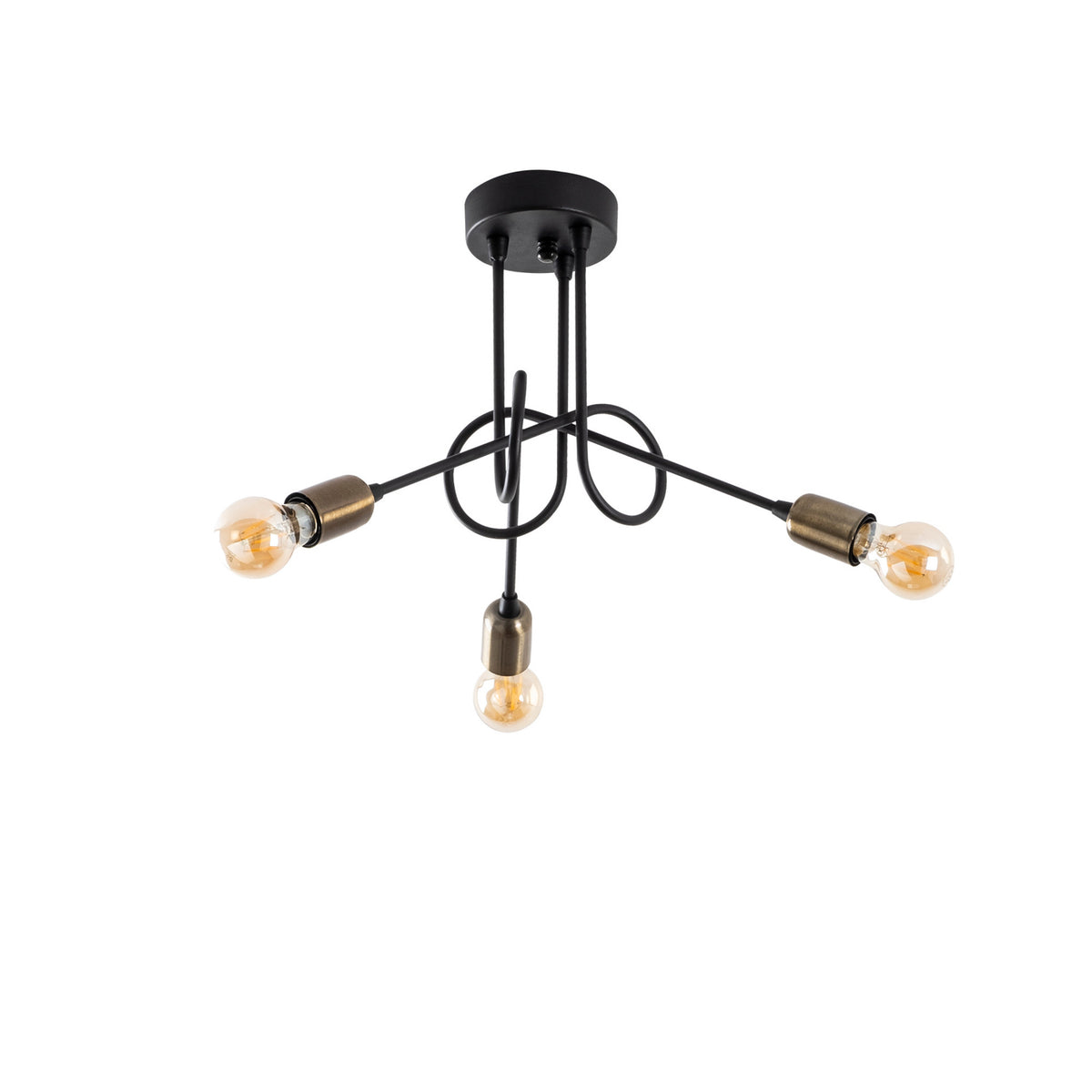 Stropna lampa VIRAJ metal 46 x 46 cm, visina 32 cm, 3 x E27 15 W, Viraj - 10875
