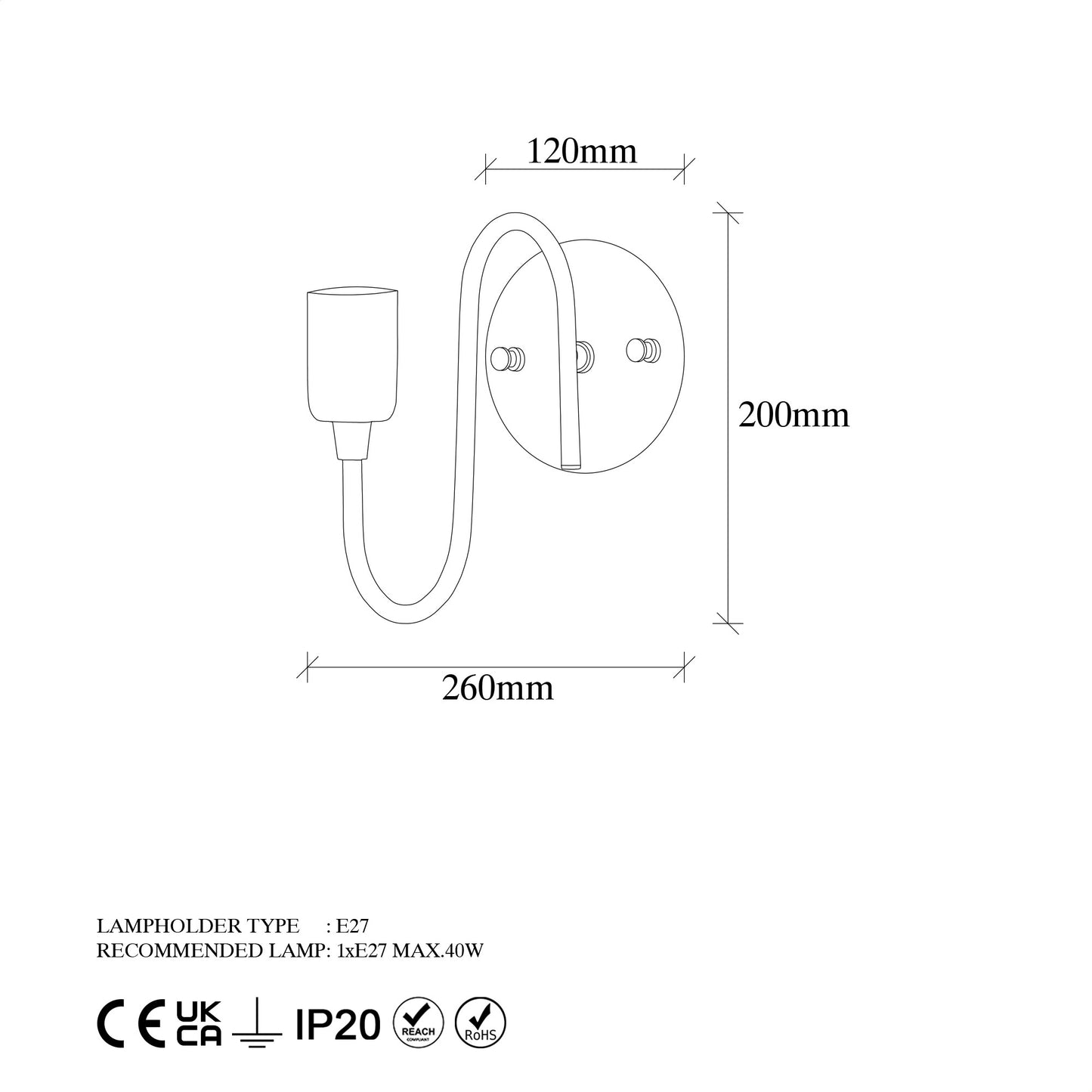 Zidna lampa, 942FLG1304