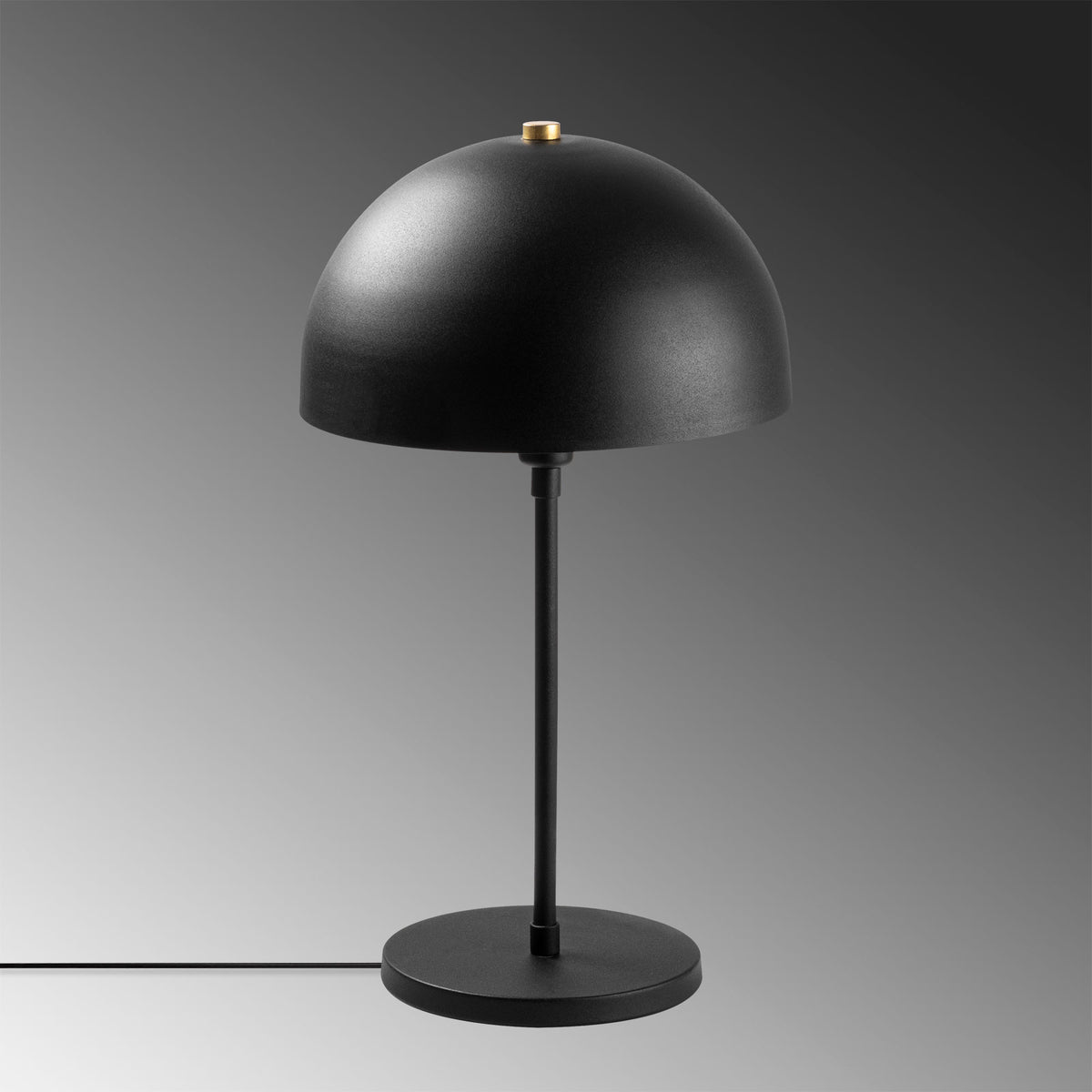 Stolna lampa VARZAN metalna crna promjer 28 cm, visina 18 cm, ukupna dimenzija 28 x 28 x 50 cm, duljina kabla 200 cm, E14 40 W, Varzan - 10856