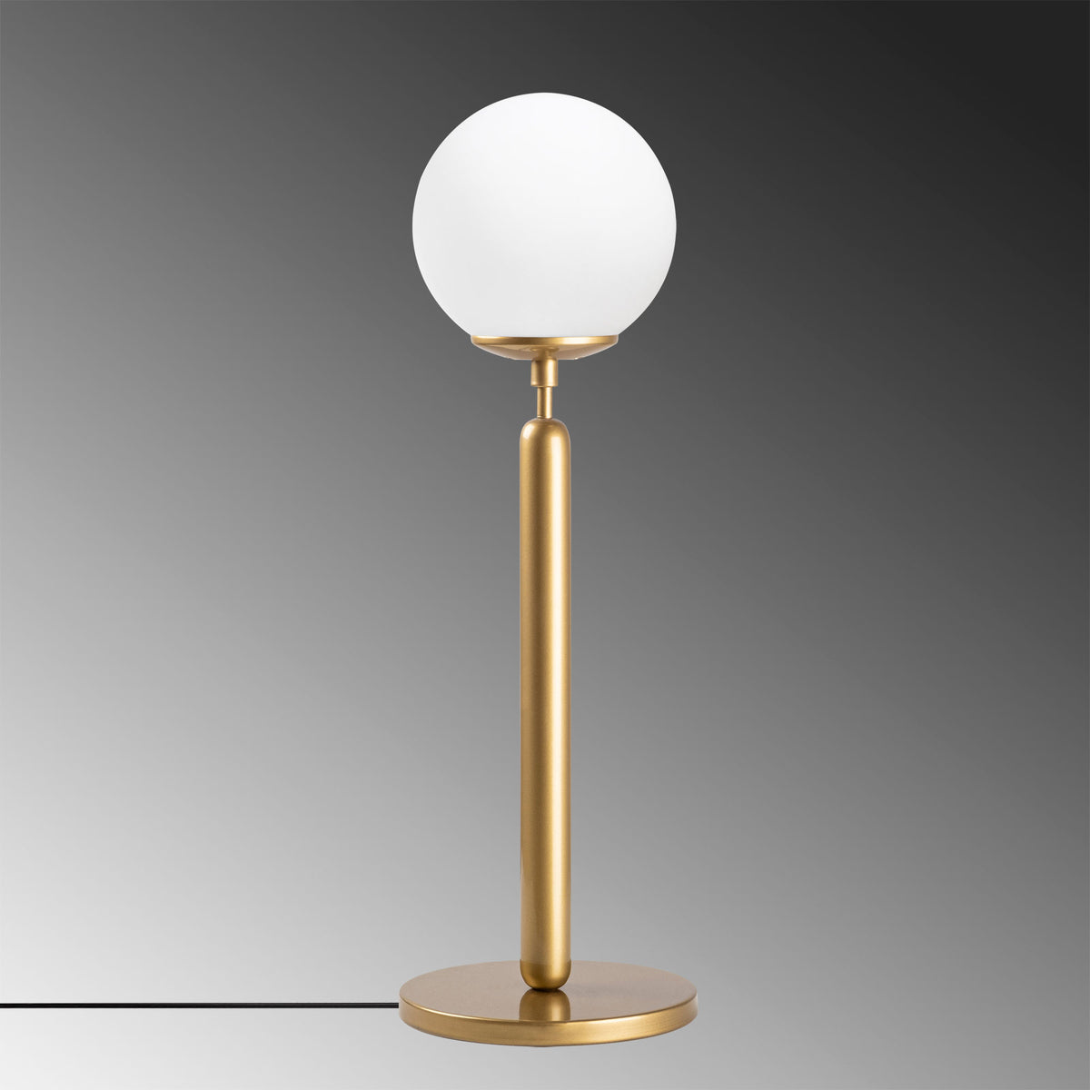Stolna lampa KING vintage, metal-staklo, promjer 15 cm, dimenzije 18 x 18 x 52 cm, duljina kabela 200 cm, E14 40 W, King - 11463