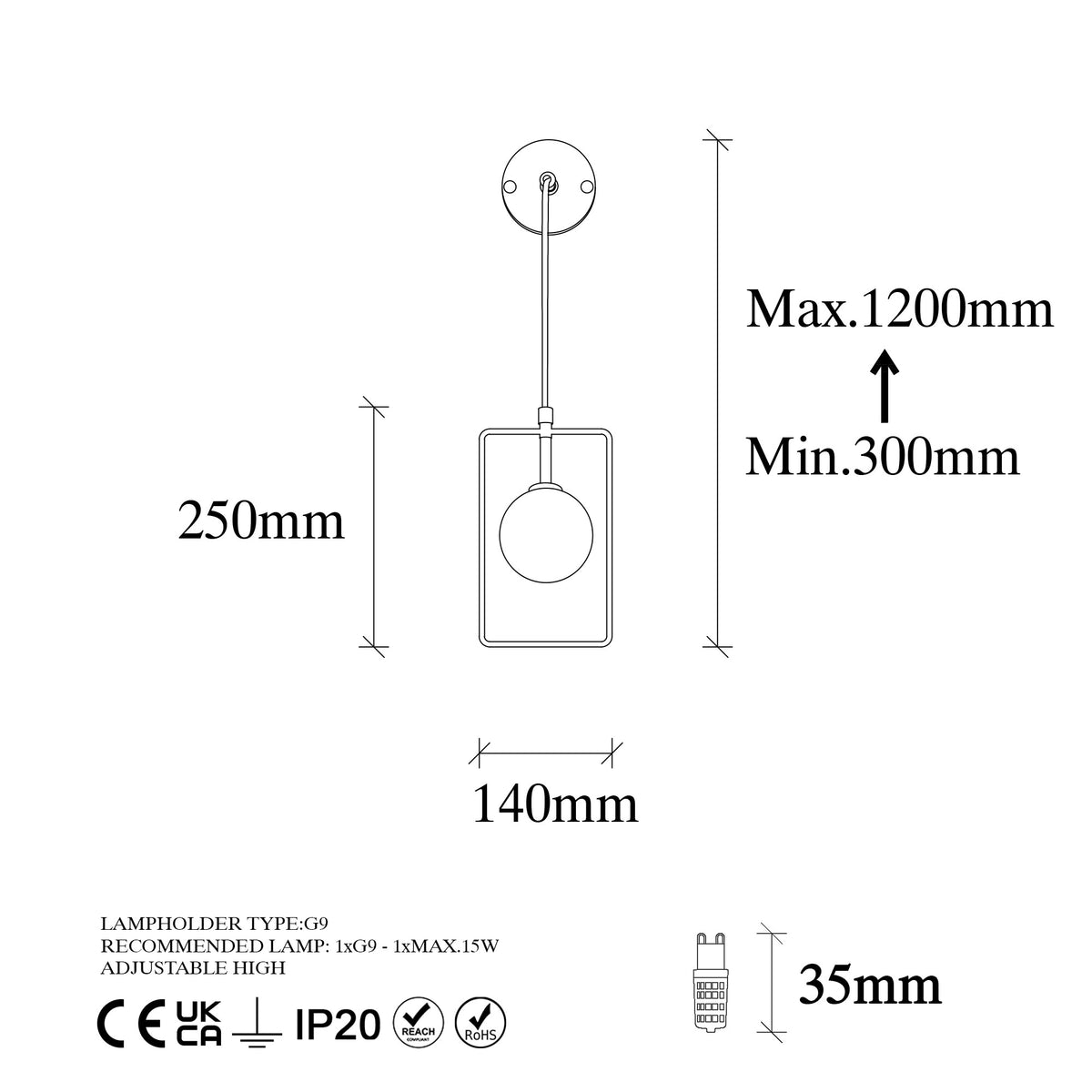 Zidna lampa, 942FLG2102