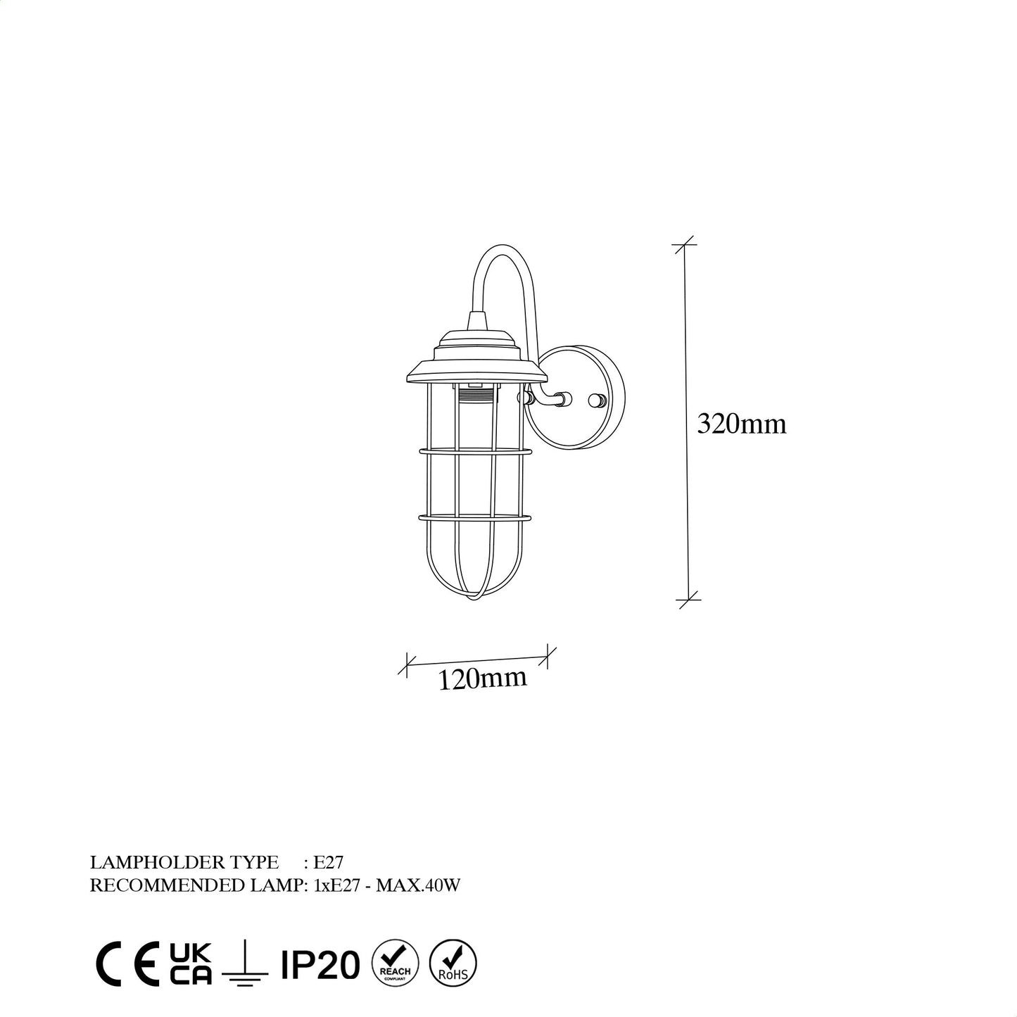 Zidna lampa, 942FLG2204